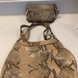 Coach purse and matching wallet